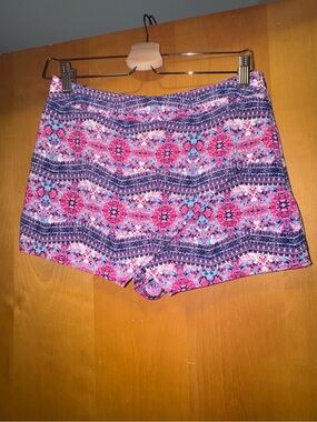 Pink Republic Women's Patterned skort in Pink & Blue